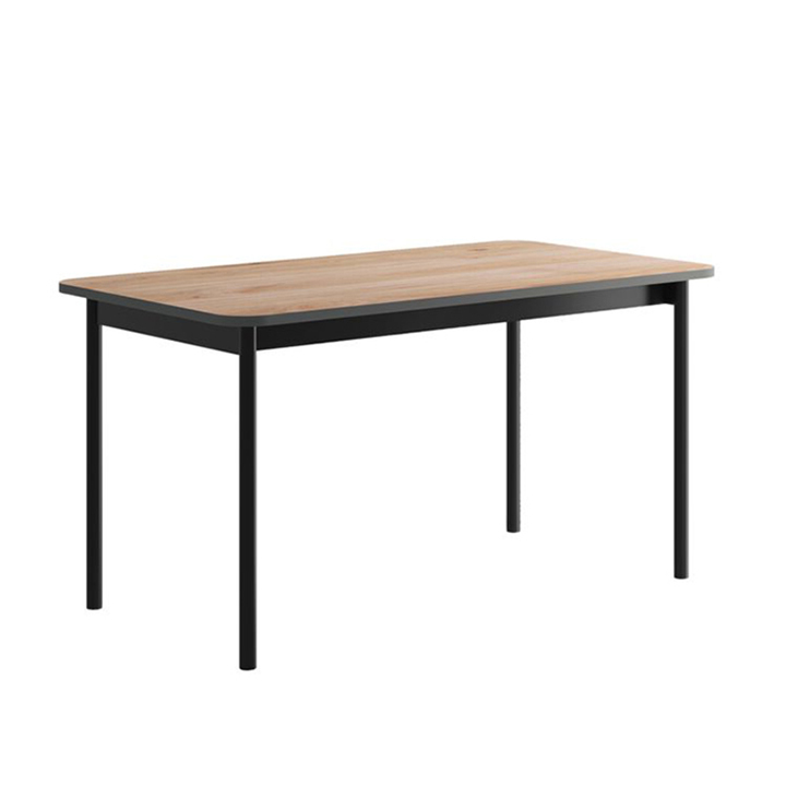 Étkezőasztal, tölgy jaskson hickory/grafit, 140x80 cm, BERGEN BL140