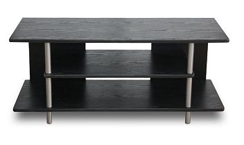 TV asztal, fekete/ezüst, QUIDO