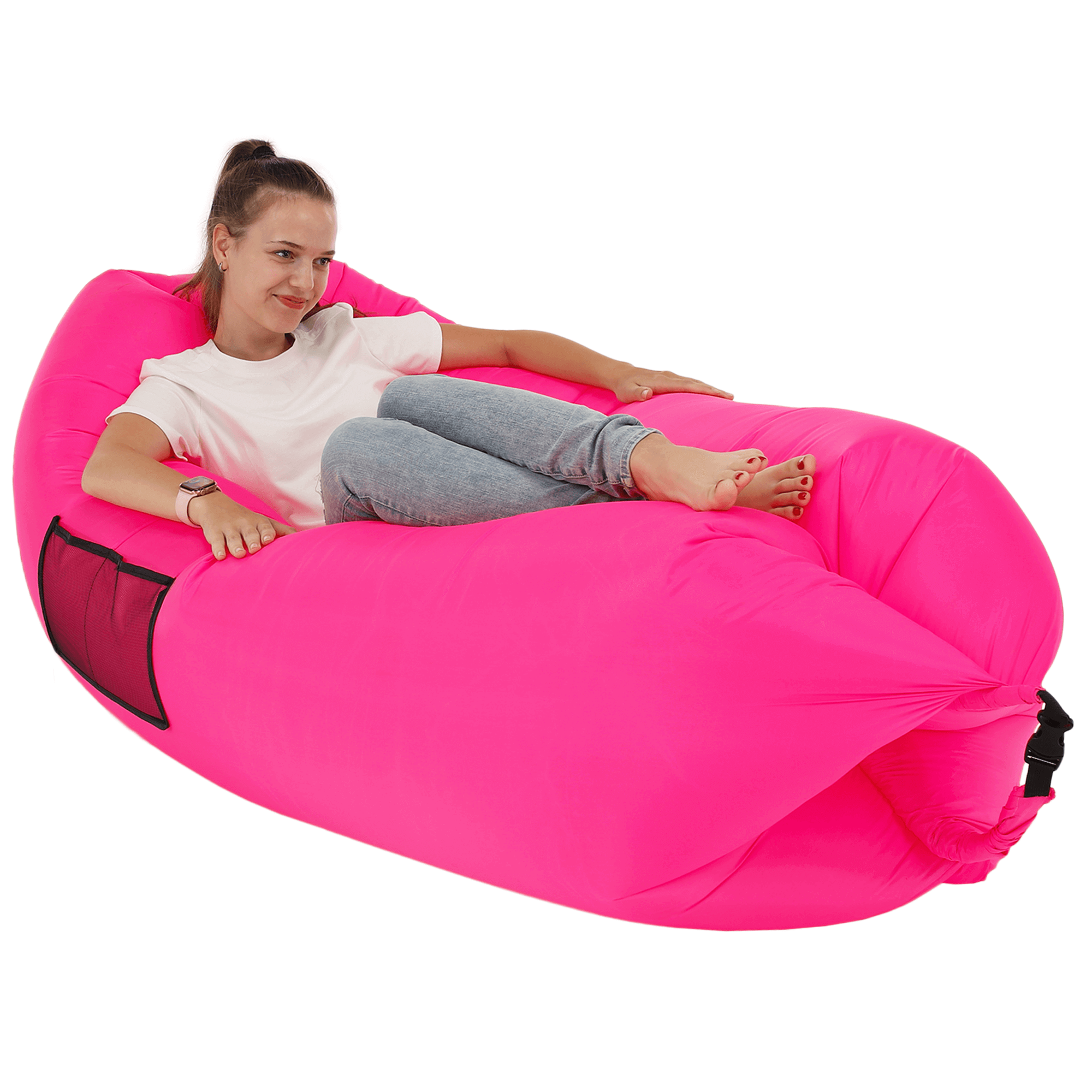 LEBAG felfújható ülőzsák/lazy bag, rózsaszín